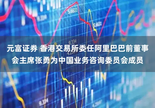 元富证券 香港交易所委任阿里巴巴前董事会主席张勇为中国业务咨询委员会成员